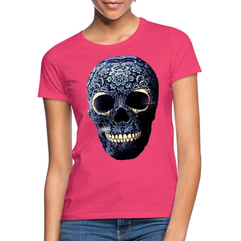 T-Shirt Damen Oberteil Frauen kurzarm Tshirt Baumwolle Rundhals Top Streetwear