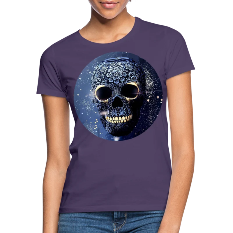 T-Shirt Damen Oberteil Frauen kurzarm Tshirt Baumwolle Rundhals Top Streetwear