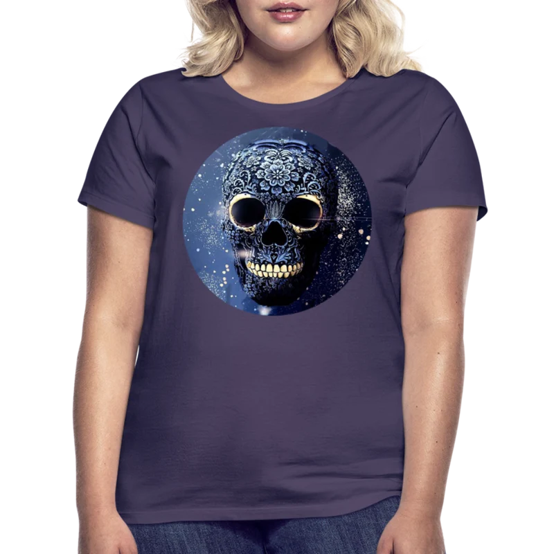 T-Shirt Damen Oberteil Frauen kurzarm Tshirt Baumwolle Rundhals Top Streetwear
