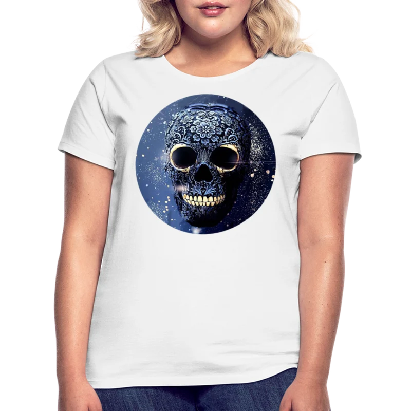 T-Shirt Damen Oberteil Frauen kurzarm Tshirt Baumwolle Rundhals Top Streetwear