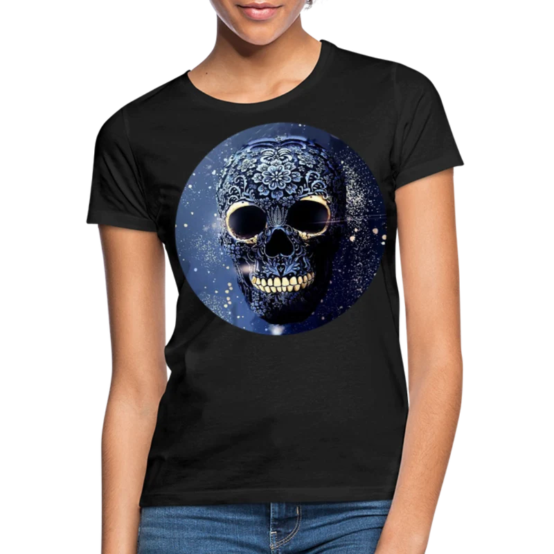 T-Shirt Damen Oberteil Frauen kurzarm Tshirt Baumwolle Rundhals Top Streetwear