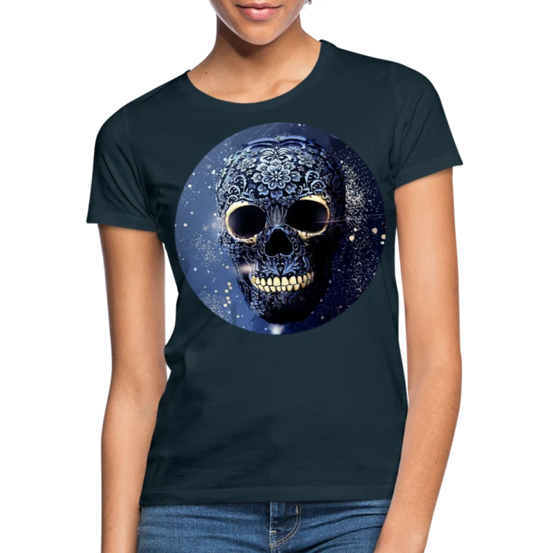 T-Shirt Damen Oberteil Frauen kurzarm Tshirt Baumwolle Rundhals Top Streetwear