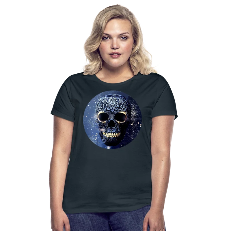 T-Shirt Damen Oberteil Frauen kurzarm Tshirt Baumwolle Rundhals Top Streetwear