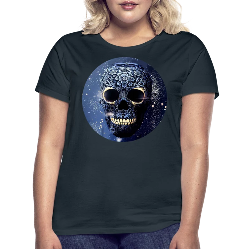 T-Shirt Damen Oberteil Frauen kurzarm Tshirt Baumwolle Rundhals Top Streetwear