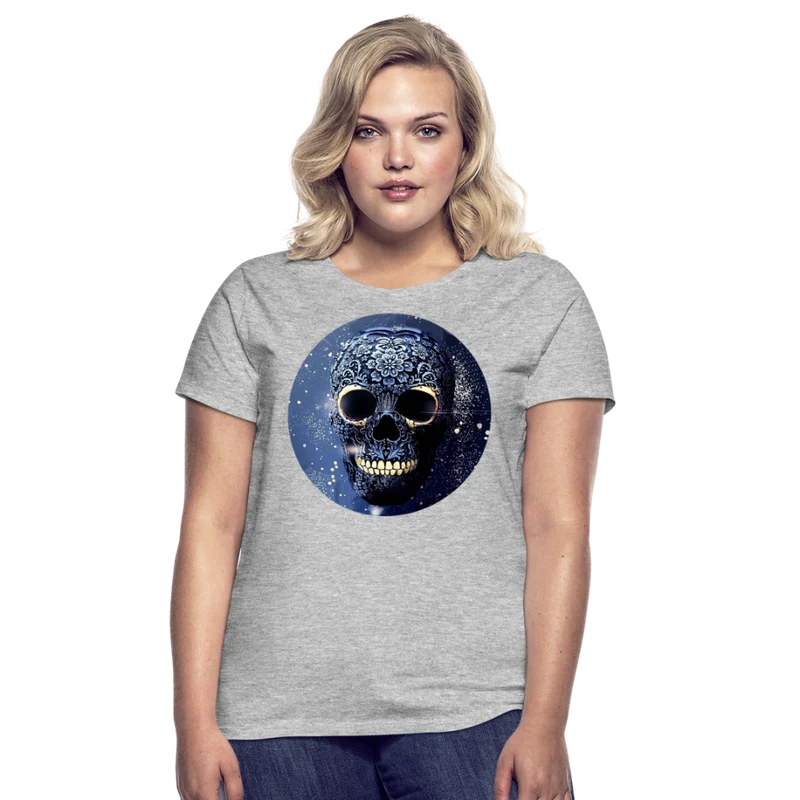T-Shirt Damen Oberteil Frauen kurzarm Tshirt Baumwolle Rundhals Top Streetwear