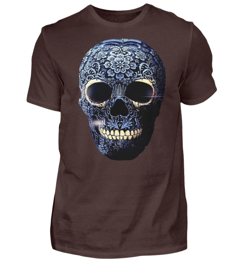 Fashion Herren Skull T-Shirt Rundhals Unisex Streetwear - Herren Shirt