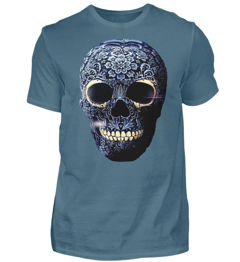 Fashion Herren Skull T-Shirt Rundhals Unisex Streetwear - Herren Shirt