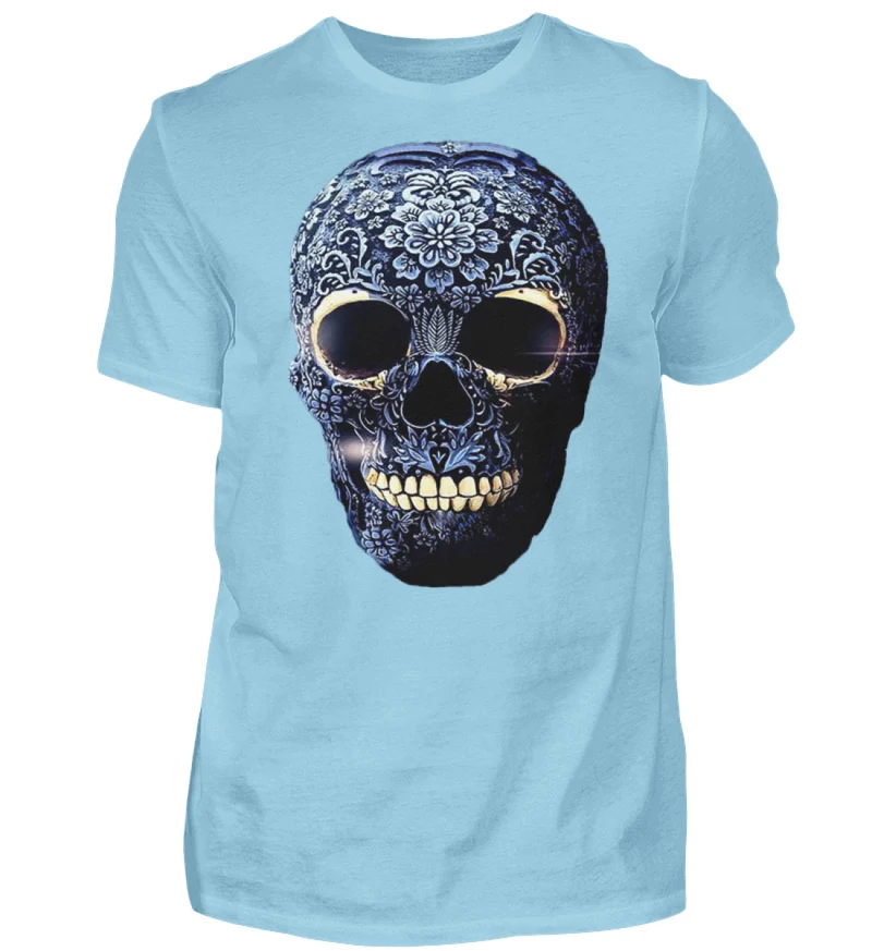 Fashion Herren Skull T-Shirt Rundhals Unisex Streetwear - Herren Shirt