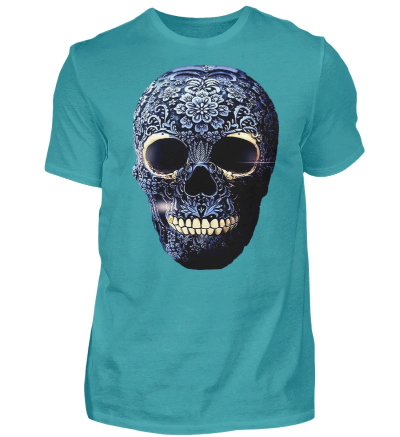 Fashion Herren Skull T-Shirt Rundhals Unisex Streetwear - Herren Shirt