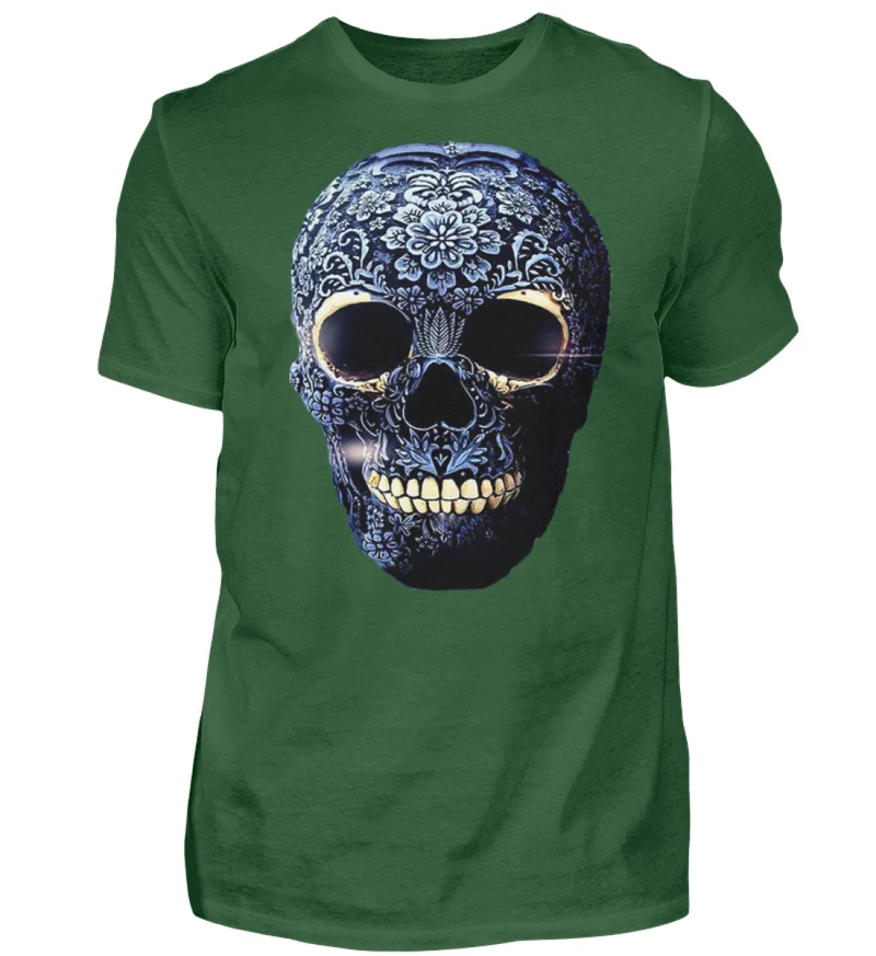 Fashion Herren Skull T-Shirt Rundhals Unisex Streetwear - Herren Shirt