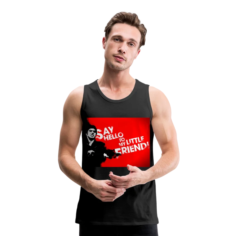 Tanktop T-Shirt SAY HELLO Muskelshirt Achselshirt Sport Basic Herren