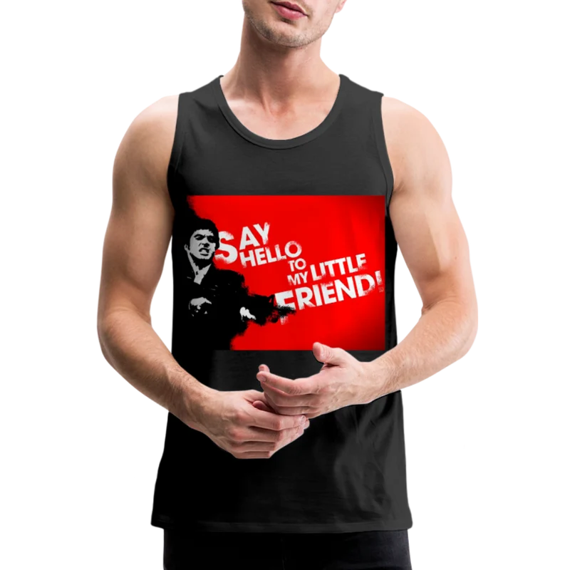 Tanktop T-Shirt SAY HELLO Muskelshirt Achselshirt Sport Basic Herren