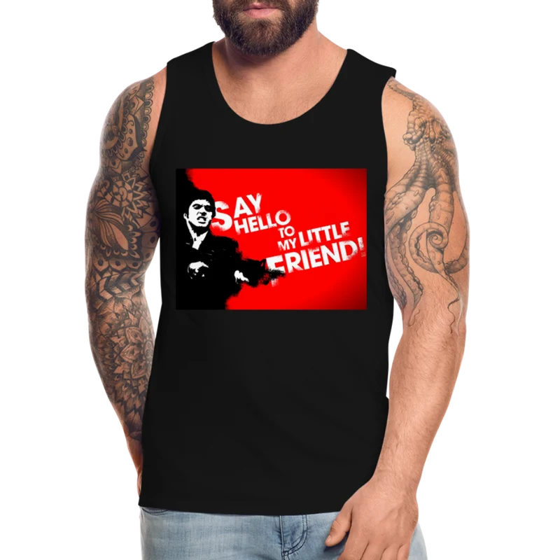 Tanktop T-Shirt SAY HELLO Muskelshirt Achselshirt Sport Basic Herren