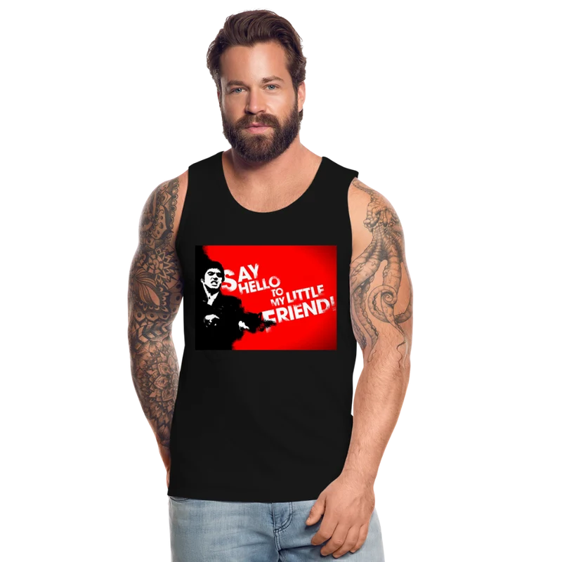 Tanktop T-Shirt SAY HELLO Muskelshirt Achselshirt Sport Basic Herren