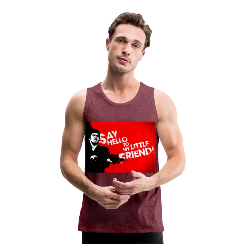 Tanktop T-Shirt SAY HELLO Muskelshirt Achselshirt Sport Basic Herren