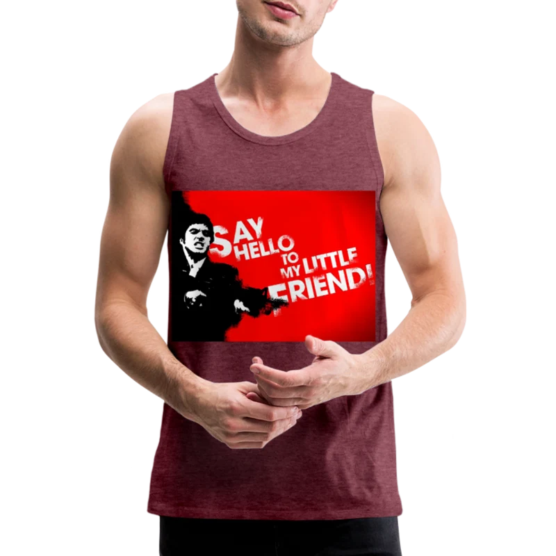 Tanktop T-Shirt SAY HELLO Muskelshirt Achselshirt Sport Basic Herren