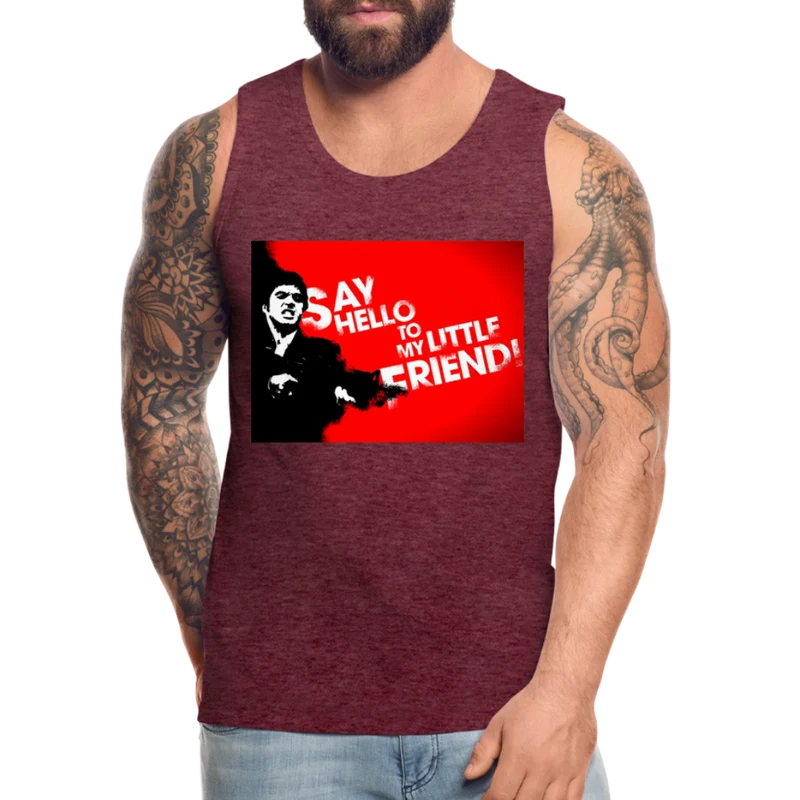 Tanktop T-Shirt SAY HELLO Muskelshirt Achselshirt Sport Basic Herren