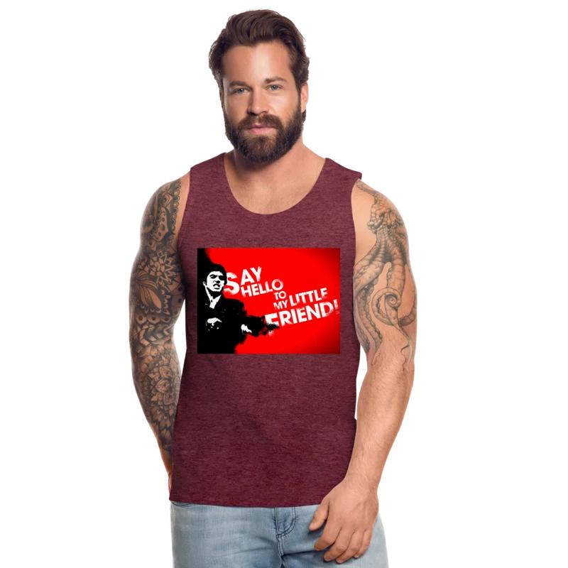 Tanktop T-Shirt SAY HELLO Muskelshirt Achselshirt Sport Basic Herren
