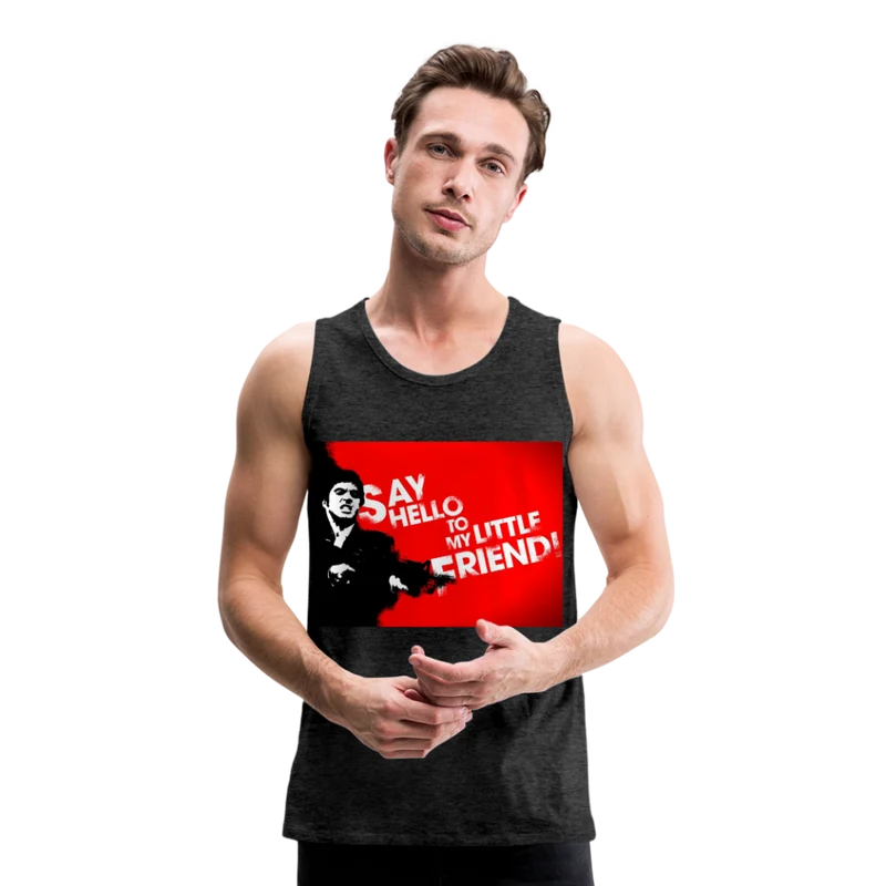 Tanktop T-Shirt SAY HELLO Muskelshirt Achselshirt Sport Basic Herren