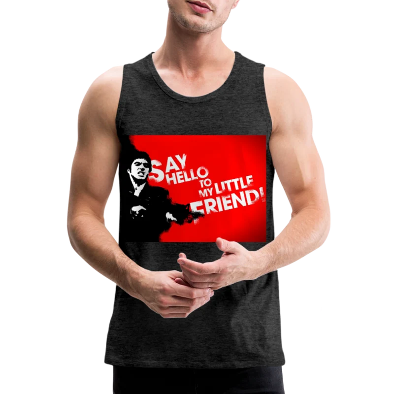 Tanktop T-Shirt SAY HELLO Muskelshirt Achselshirt Sport Basic Herren