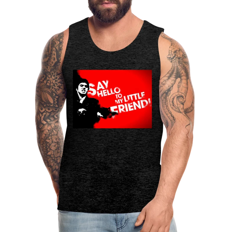 Tanktop T-Shirt SAY HELLO Muskelshirt Achselshirt Sport Basic Herren