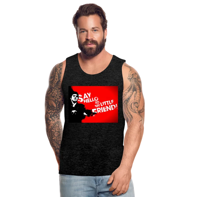 Tanktop T-Shirt SAY HELLO Muskelshirt Achselshirt Sport Basic Herren
