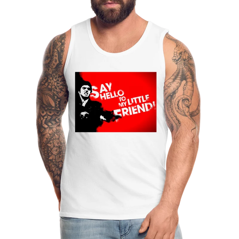 Tanktop T-Shirt SAY HELLO Muskelshirt Achselshirt Sport Basic Herren