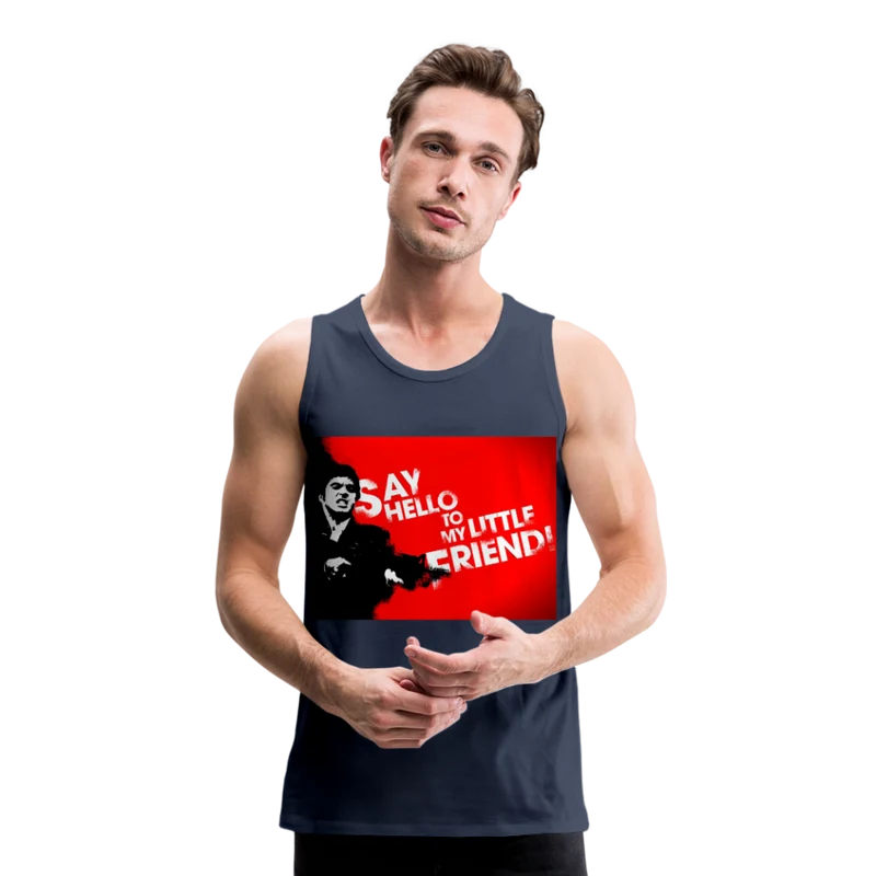 Tanktop T-Shirt SAY HELLO Muskelshirt Achselshirt Sport Basic Herren