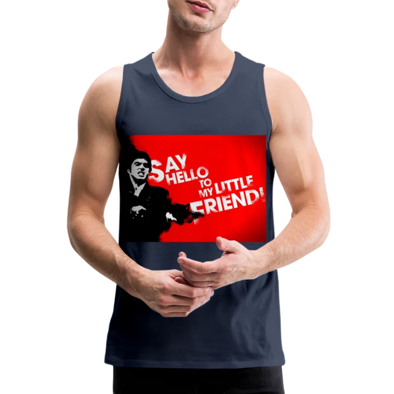 Tanktop T-Shirt SAY HELLO Muskelshirt Achselshirt Sport Basic Herren