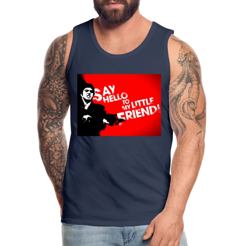 Tanktop T-Shirt SAY HELLO Muskelshirt Achselshirt Sport Basic Herren