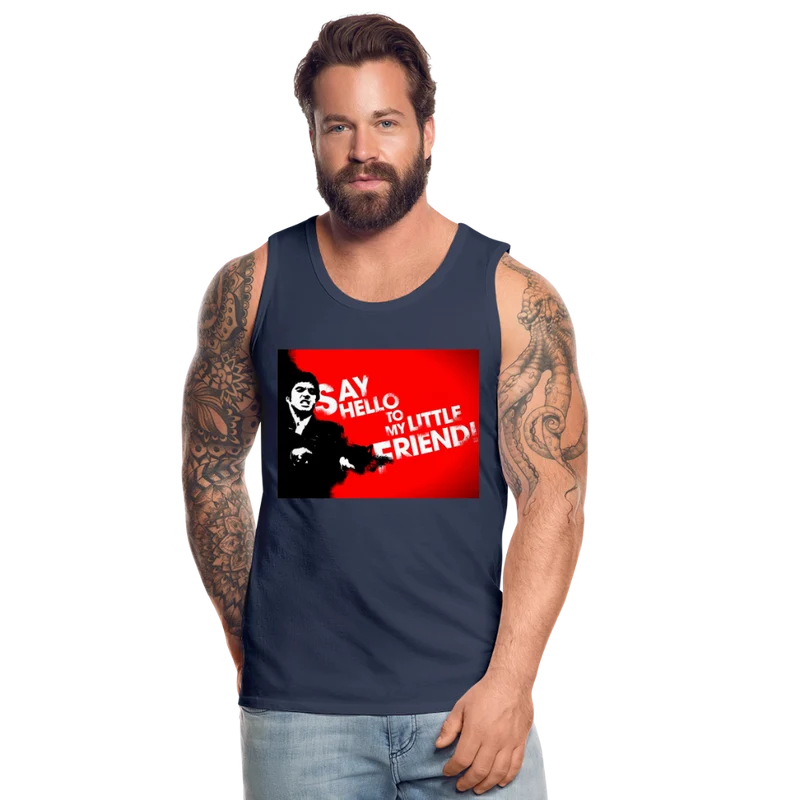 Tanktop T-Shirt SAY HELLO Muskelshirt Achselshirt Sport Basic Herren