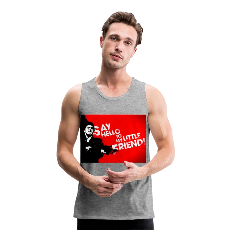 Tanktop T-Shirt SAY HELLO Muskelshirt Achselshirt Sport Basic Herren