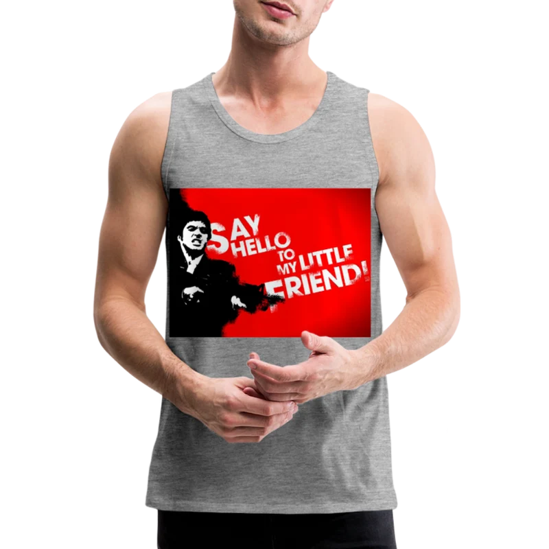 Tanktop T-Shirt SAY HELLO Muskelshirt Achselshirt Sport Basic Herren