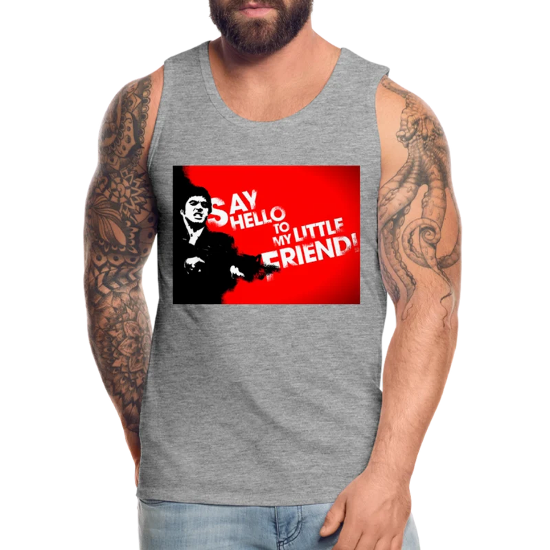 Tanktop T-Shirt SAY HELLO Muskelshirt Achselshirt Sport Basic Herren