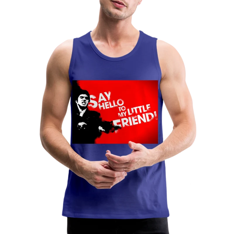 Tanktop T-Shirt SAY HELLO Muskelshirt Achselshirt Sport Basic Herren