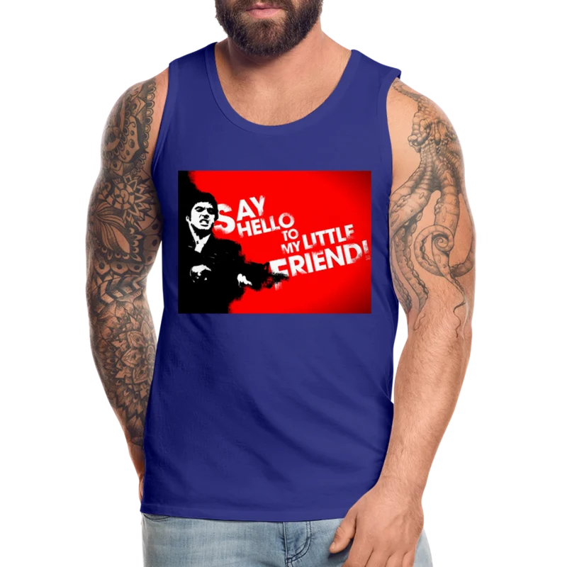 Tanktop T-Shirt SAY HELLO Muskelshirt Achselshirt Sport Basic Herren