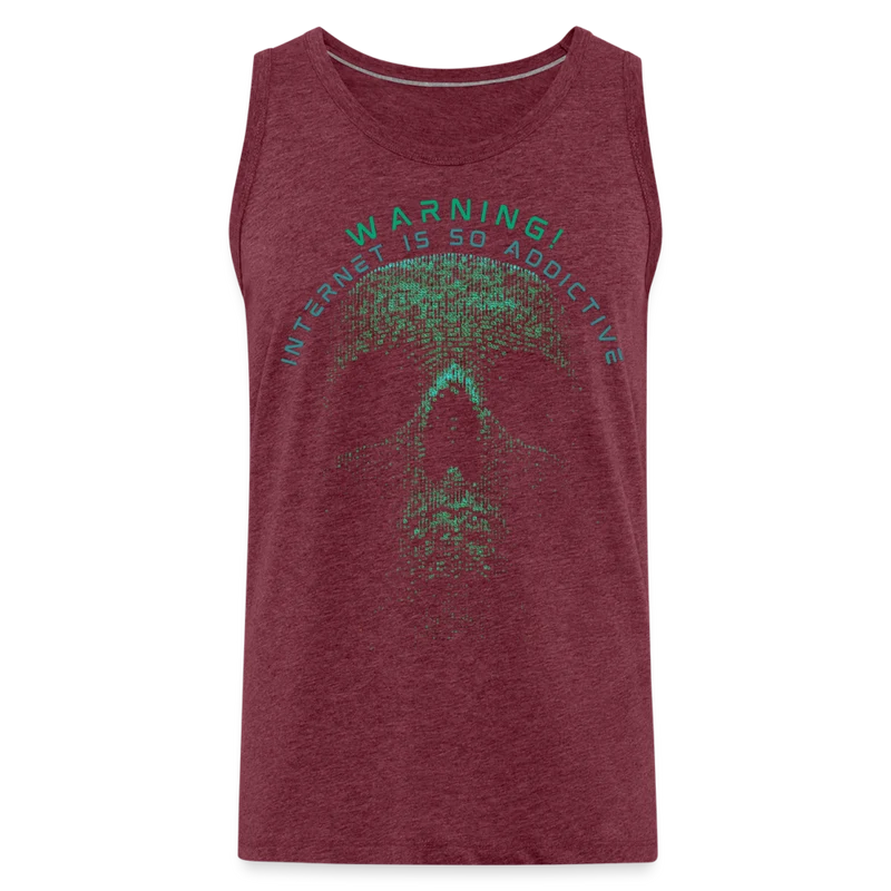 Tanktop T-Shirt WARNING Muskelshirt Achselshirt Sport Basic Herren