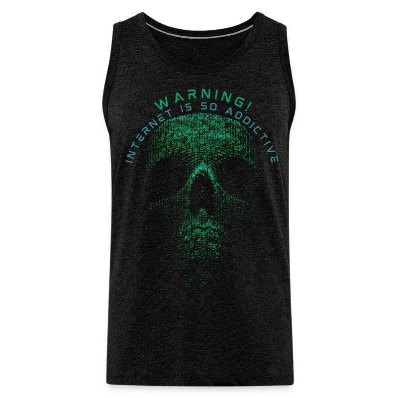 Tanktop T-Shirt WARNING Muskelshirt Achselshirt Sport Basic Herren