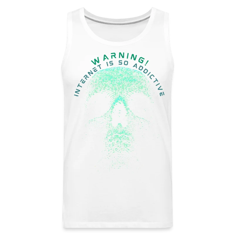 Tanktop T-Shirt WARNING Muskelshirt Achselshirt Sport Basic Herren