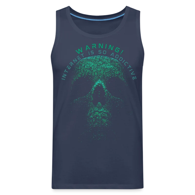 Tanktop T-Shirt WARNING Muskelshirt Achselshirt Sport Basic Herren