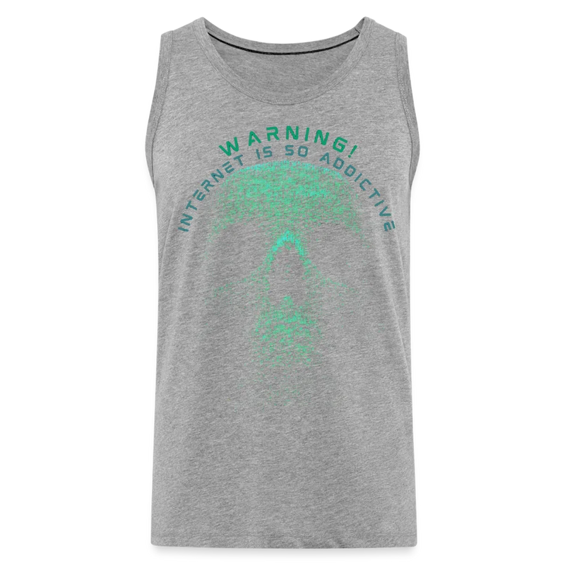 Tanktop T-Shirt WARNING Muskelshirt Achselshirt Sport Basic Herren