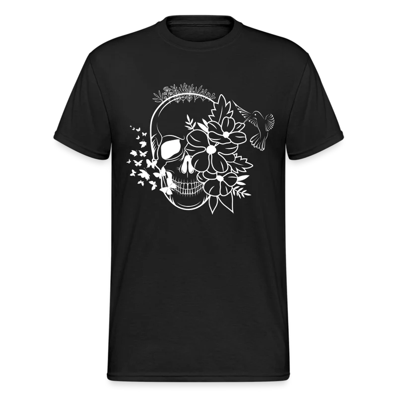 Männer Gildan Heavy Kurzarm T-Shirt Streetwear Skull