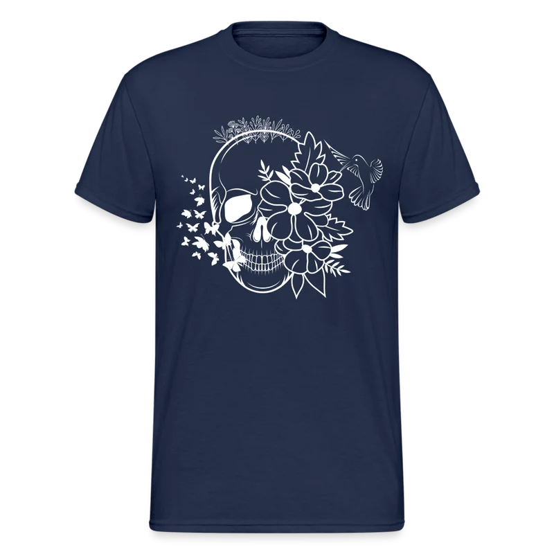 Männer Gildan Heavy Kurzarm T-Shirt Streetwear Skull