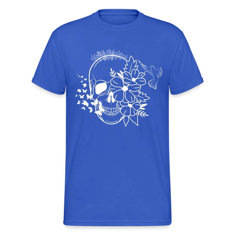 Männer Gildan Heavy Kurzarm T-Shirt Streetwear Skull