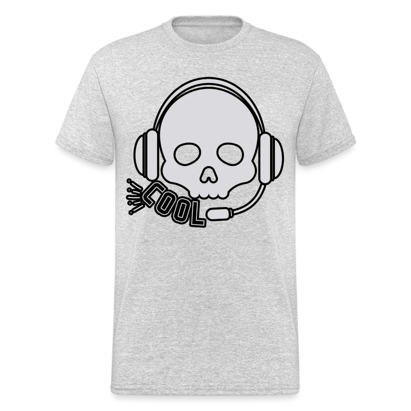 Männer Gildan Heavy Kurzarm T-Shirt Streetwear DJ Skull