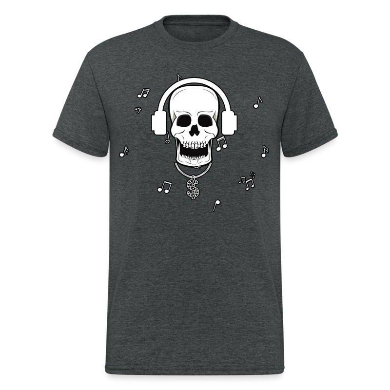 Männer Gildan Heavy Kurzarm T-Shirt Streetwear DJ Skull