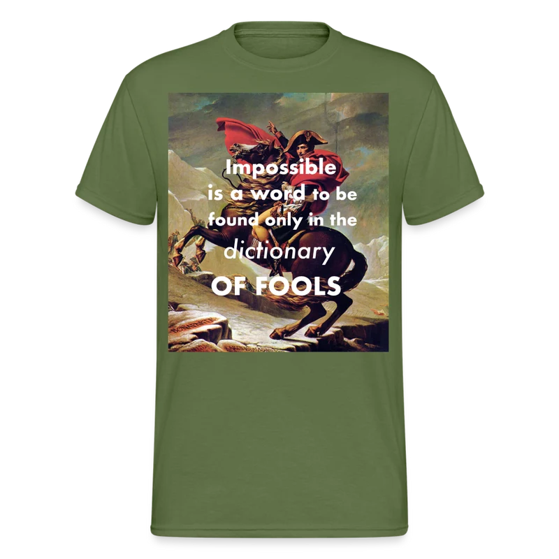 Männer Gildan Heavy Kurzarm T-Shirt Streetwear Impossible is a word