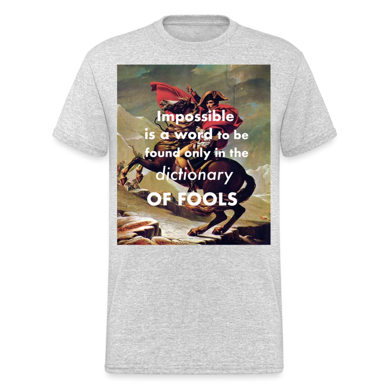 Männer Gildan Heavy Kurzarm T-Shirt Streetwear Impossible is a word