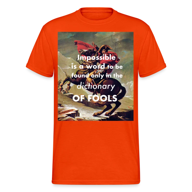 Männer Gildan Heavy Kurzarm T-Shirt Streetwear Impossible is a word