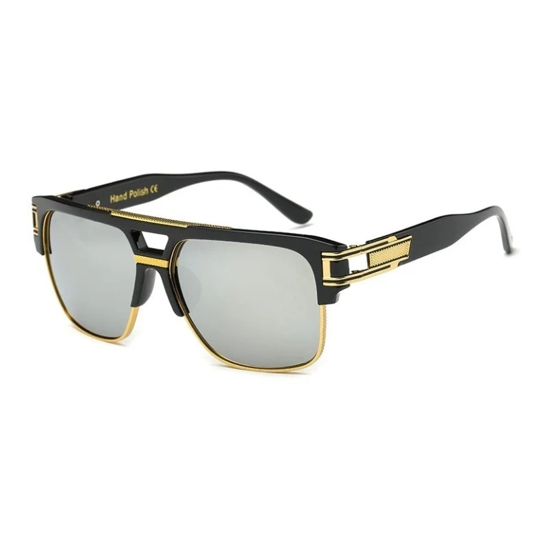Klassische Designer Luxus Sonnenbrille Damen Herren Quadratische Übergröße Gläser